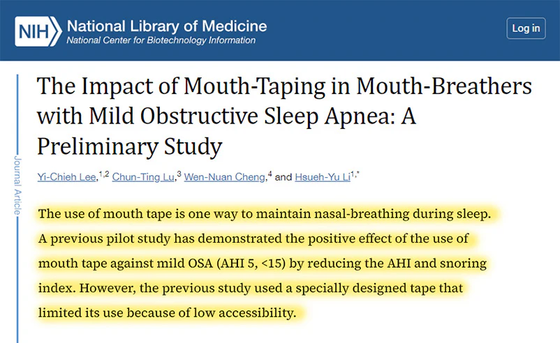 Mouth taping clinically proven to improve sleep